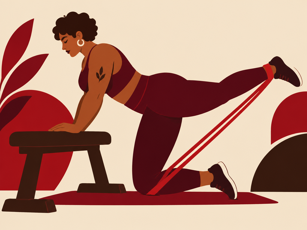 Illustration eines angepassten Trainings mit Widerstandsband