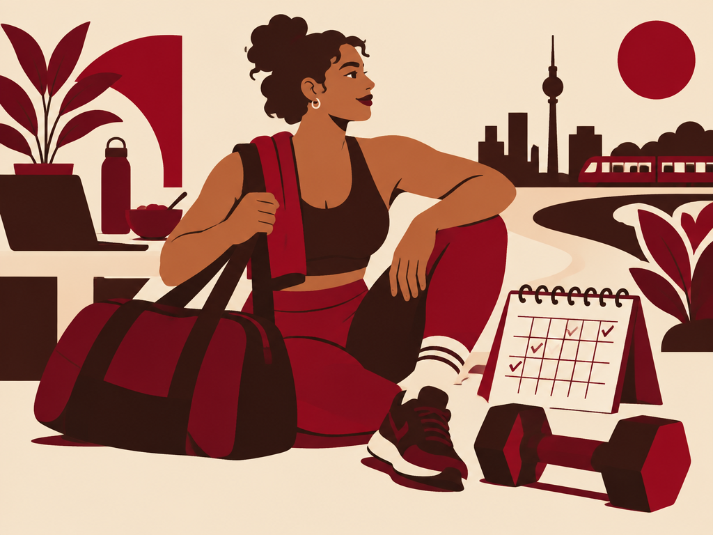 Illustration einer ausgewogenen Trainingsroutine im Alltag