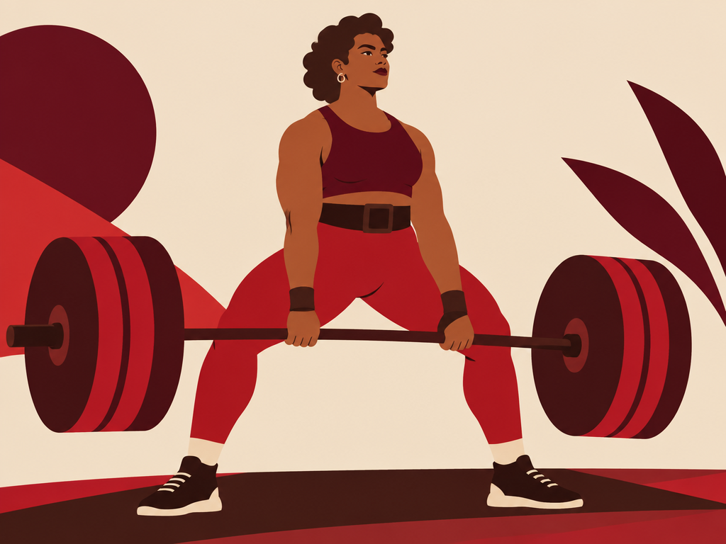 Illustration einer Person beim kraftvollen Kreuzheben